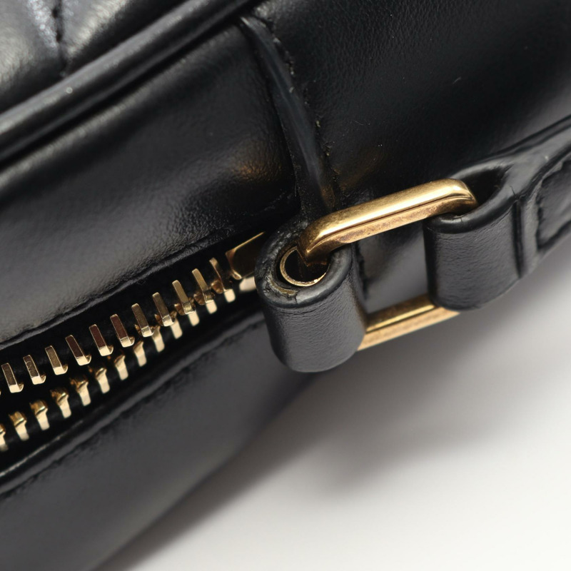 SAINT LAURENT PARIS LOU CAMERA 單肩斜背包 520534 黑色皮革 二手-6