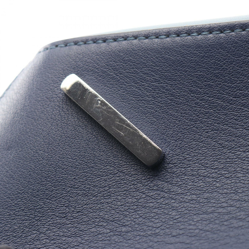 LOEWE Puzzle 中型斜背單肩包,皮革材質,藍色/海軍藍,二手女款-5