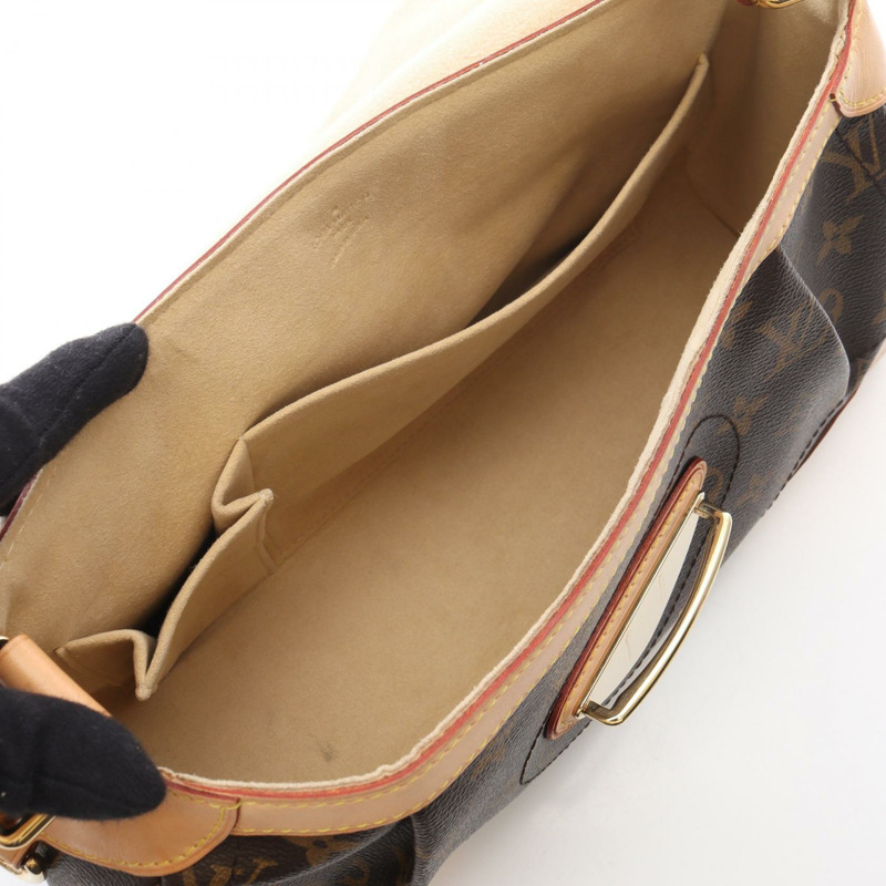 路易威登 Beverly MM 肩背包 M40121 Monogram 帆布皮革棕色二手-2