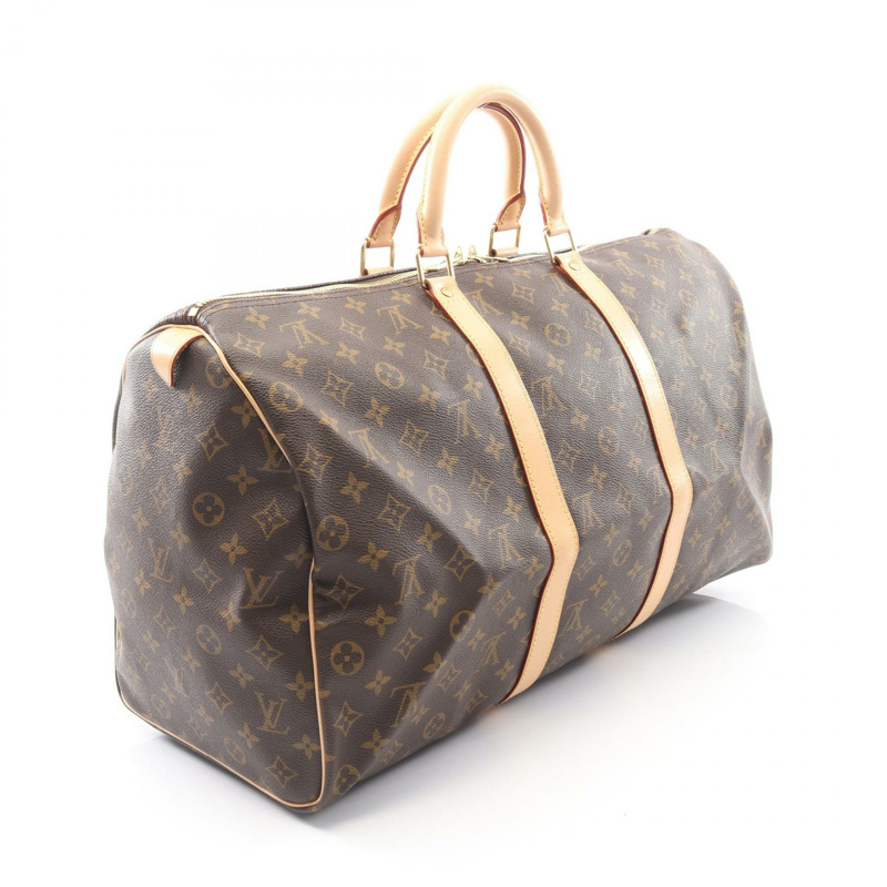 路易威登 Keepall 50 手提包 M41426 Monogram 帆布 棕色 二手 男女通用 LV-1