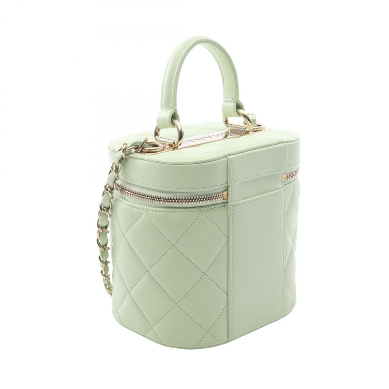 香奈兒 (CHANEL) Trendy CC 手提鏈條單肩包 AS1626 皮革 綠色 二手 女士 金色五金-1