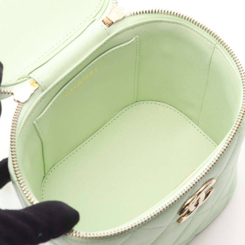 香奈兒 (CHANEL) Trendy CC 手提鏈條單肩包 AS1626 皮革 綠色 二手 女士 金色五金-2
