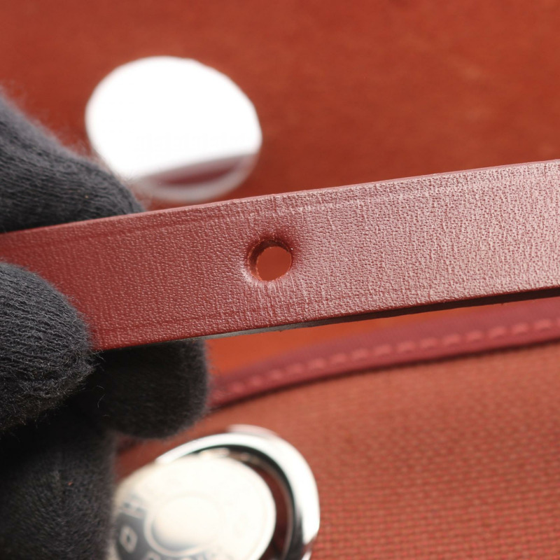 愛馬仕 Herbag Zip PM 單肩手提包 Toile Military Vache hunter 棕色 二手 D-10