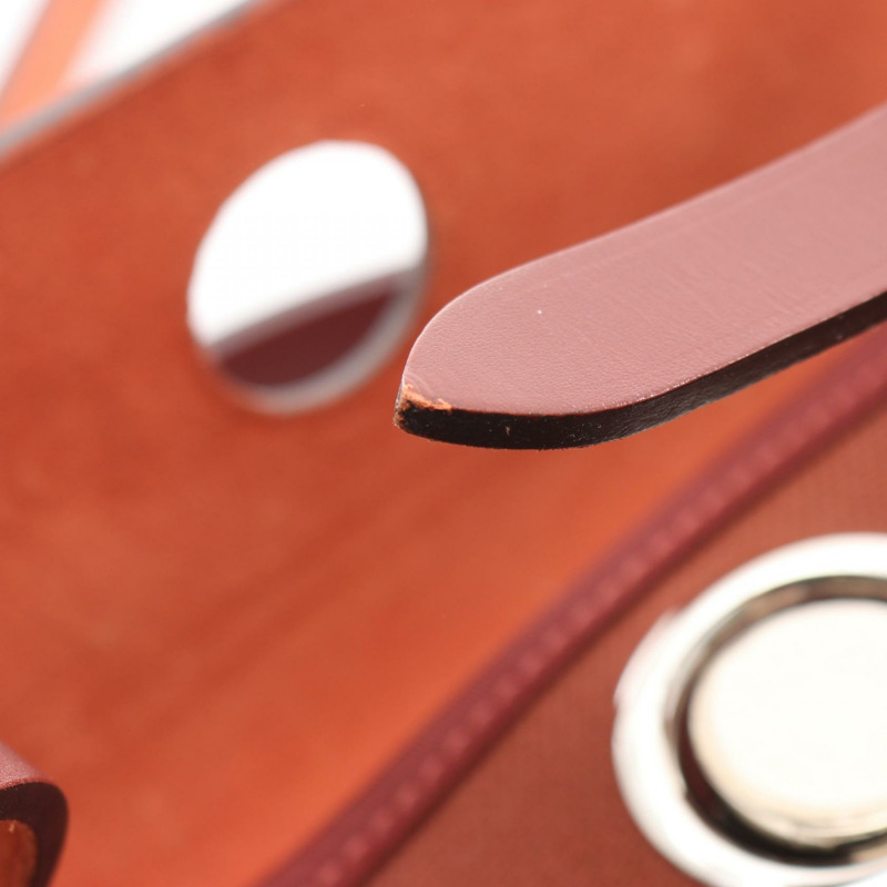 愛馬仕 Herbag Zip PM 單肩手提包 Toile Military Vache hunter 棕色 二手 D-11