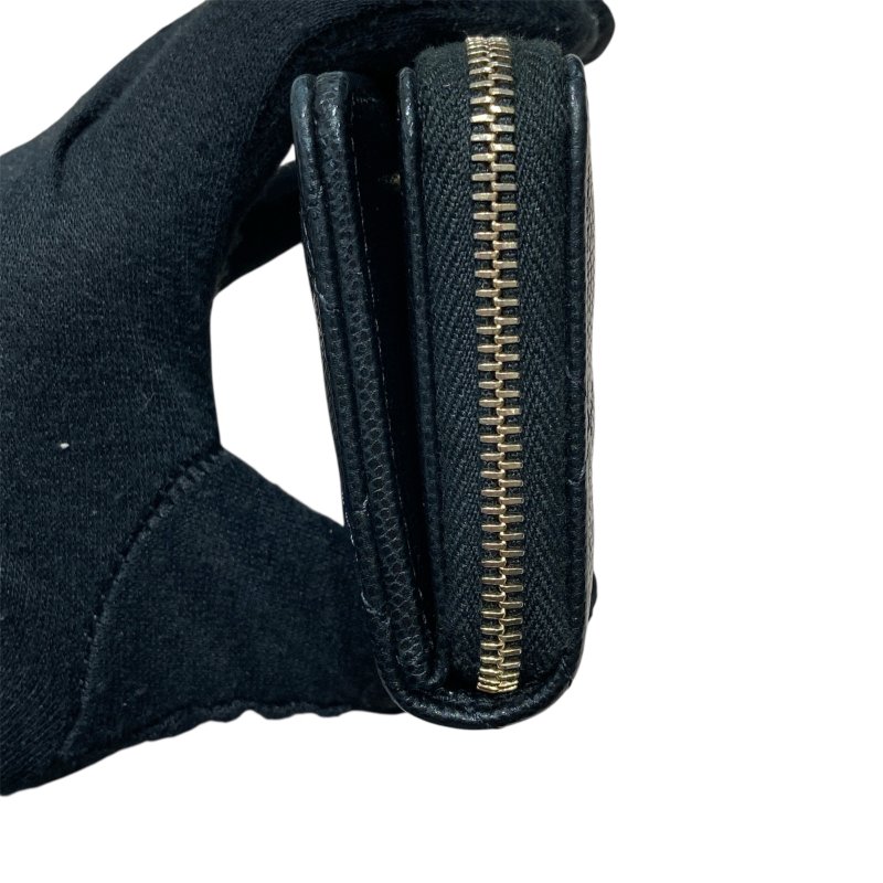 CHANEL 香奈兒 零錢包/卡夾 荔枝文牛皮 黑色-4