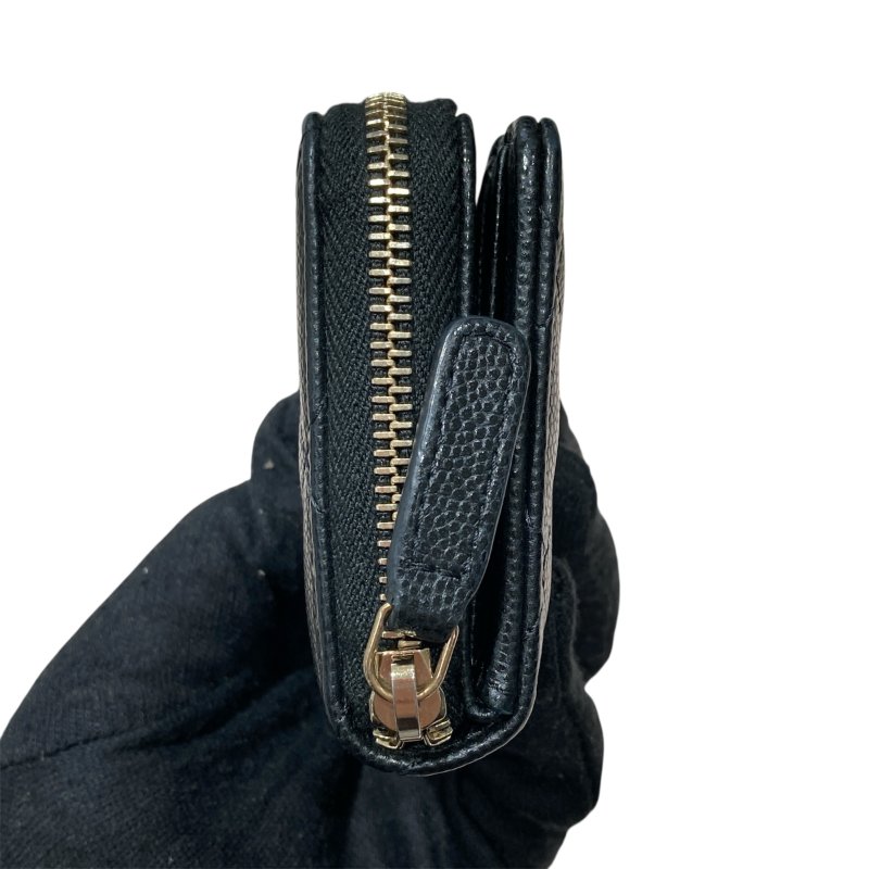 CHANEL 香奈兒 零錢包/卡夾 荔枝文牛皮 黑色-5