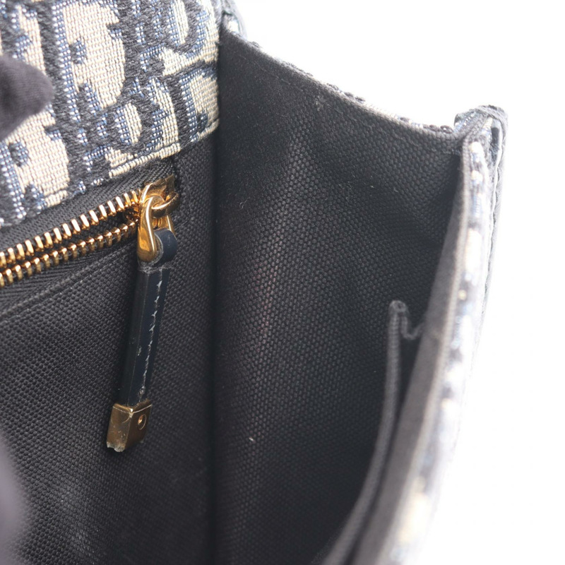 Dior 30 MONTAIGNE Oblique 提花肩背包,帆布皮革,米色/海軍藍,二手-5