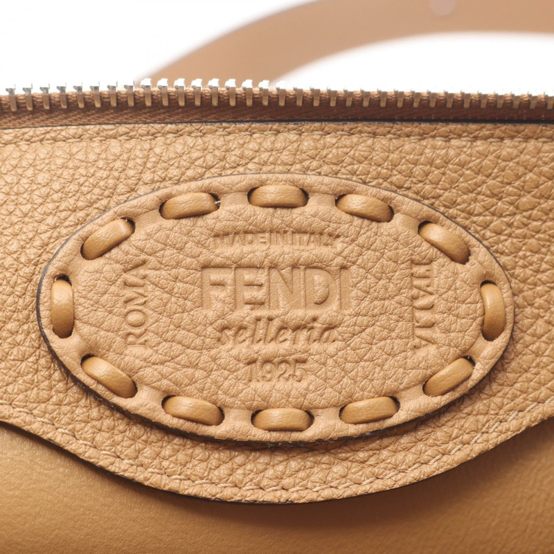 FENDI By the Way Selleria 大單肩手提包 8BL156ASU2F0EMR 皮革駝色-3