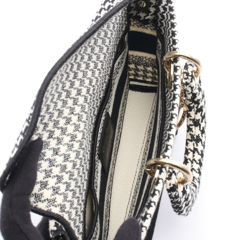 Dior LADY D-JOY 中型肩背包 M0540OZAE-M911 帆布 黑白 二手-2