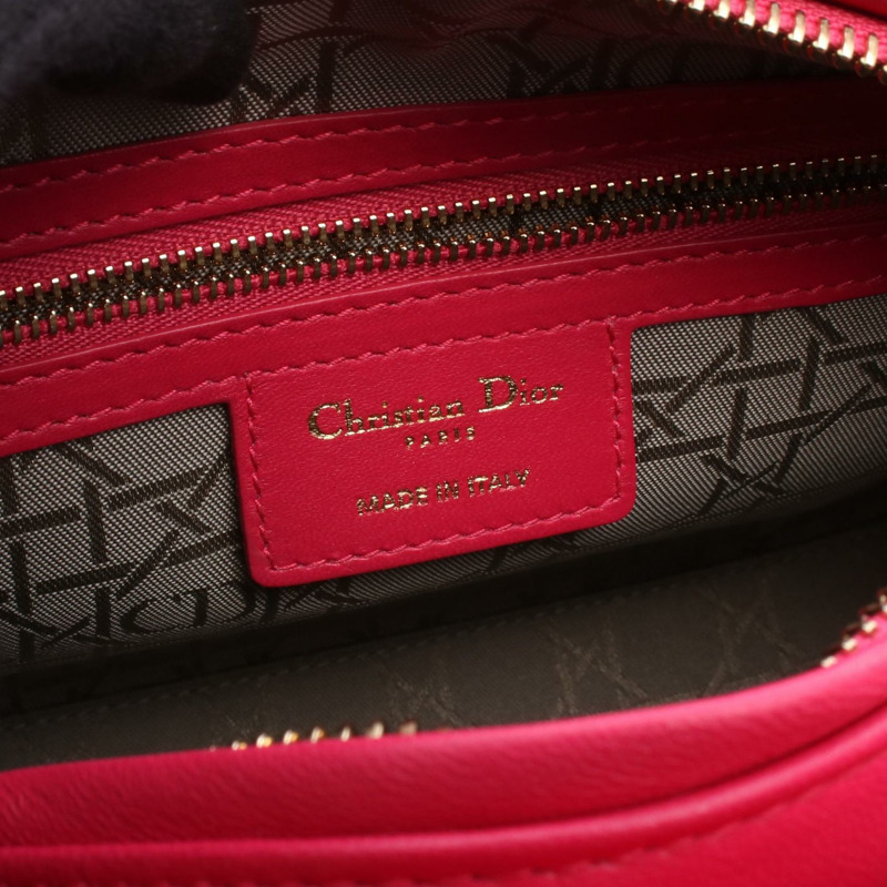 Dior LADY DIOR Cannage 肩背包 16-BO-0193 粉紅皮革 二手 女士-3