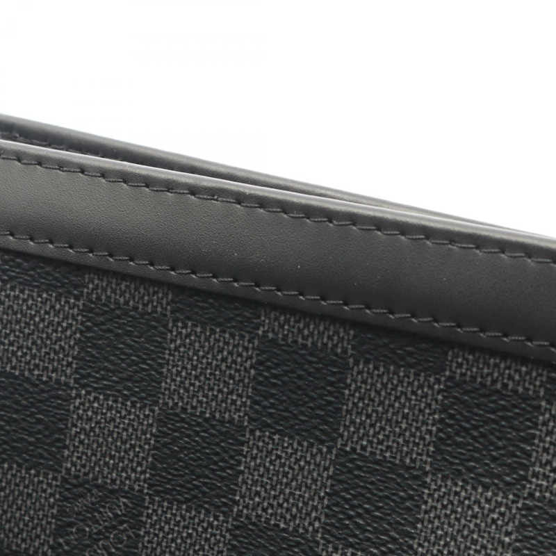 路易威登 Pochette Voyage MM 商務手拿包 N41696 Damier 石墨 BK-7
