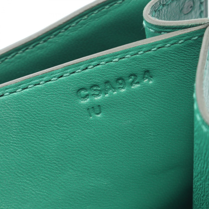 愛馬仕 Constance 3 Mini Vert Vertigo 單肩包,鴕鳥皮,綠色,二手,女士款-4