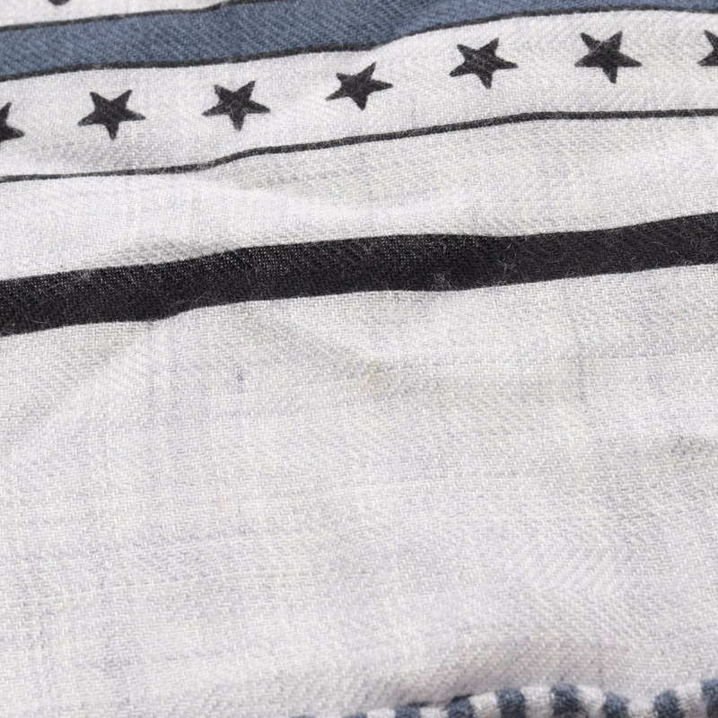 愛馬仕 Carre 140 馬車車輪圍巾披肩絲巾披肩圍巾圍巾圍巾真絲羊絨灰色二手-8