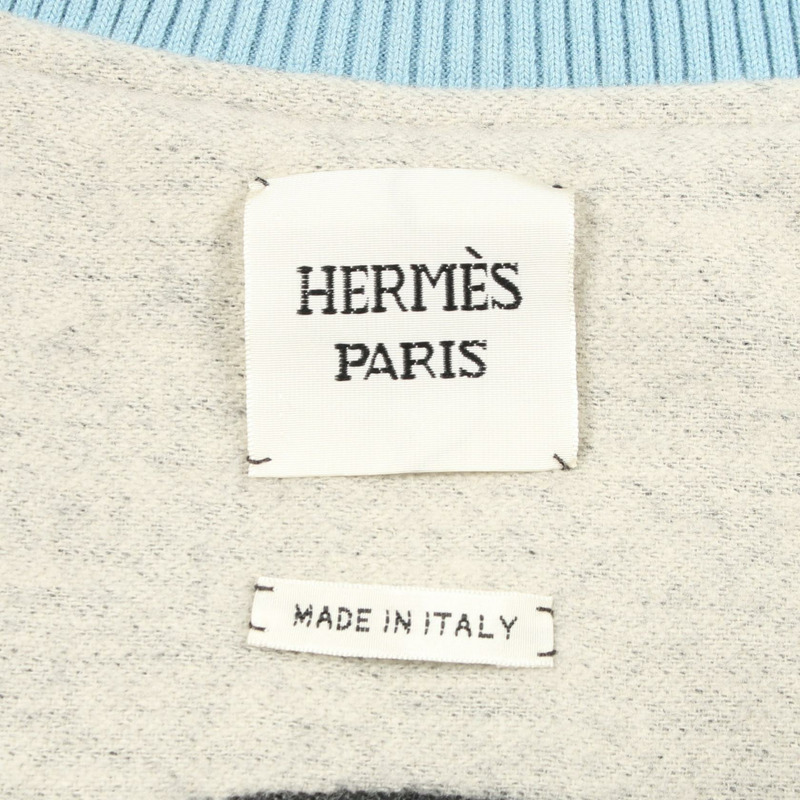 愛馬仕 Eperon d'Or Finesse 短版外套 4H0177DK 棉質藍色二手女款 #36-2