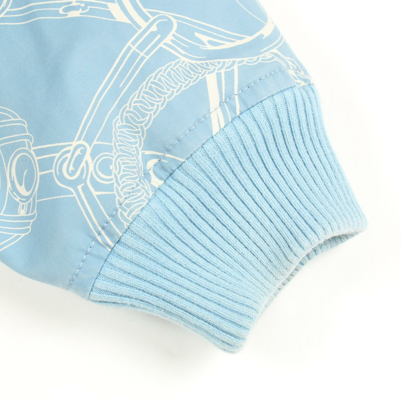 愛馬仕 Eperon d'Or Finesse 短版外套 4H0177DK 棉質藍色二手女款 #36-6