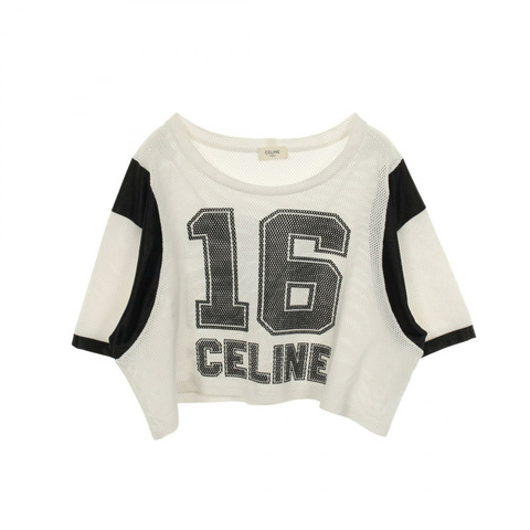 CELINE 短袖T卹 純棉 白色 黑色 二手 女款 S碼