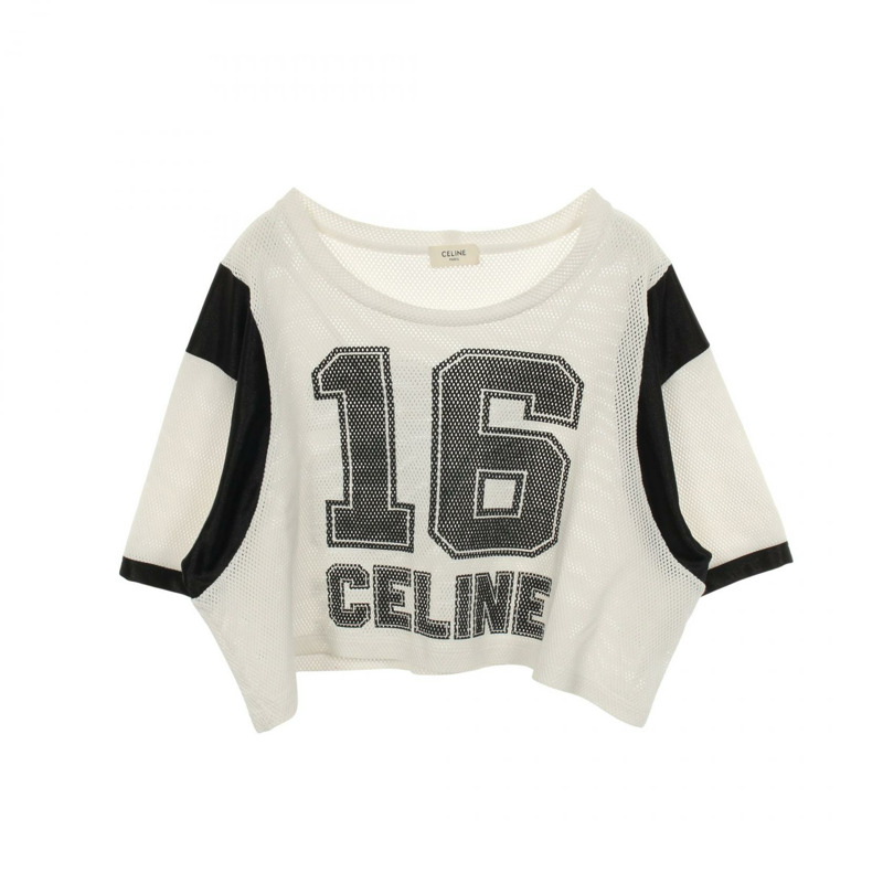 CELINE 短袖T卹 純棉 白色 黑色 二手 女款 S碼-0