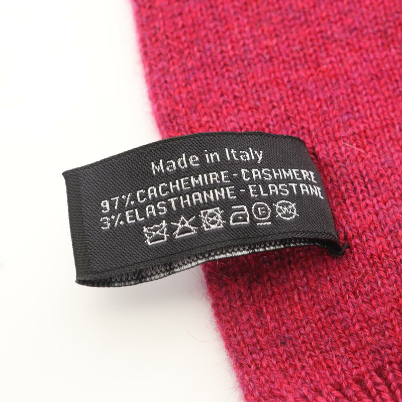 香奈兒 COCO 標誌圍巾披肩羊絨圍巾黑色粉紅二手女士 CC-3