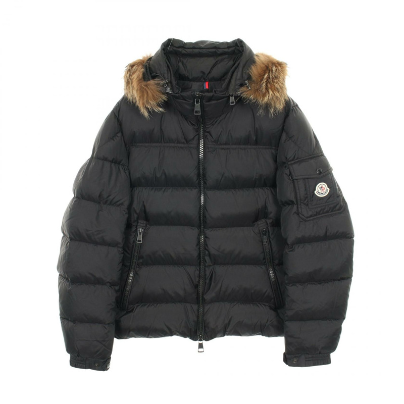 MONCLER MARQUE 男士黑色尼龍羽絨外套（二手）-0
