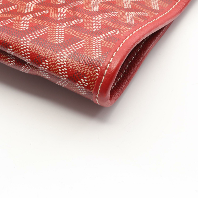 GOYARD Artois MM 手提單肩包，帆布皮革材質，紅色多色拼接，二手女款-7