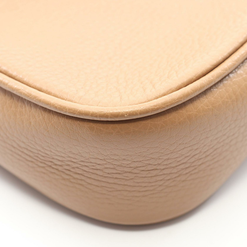 GUCCI Soho 互扣式 G 鏈條斜背包單肩包 536224 皮革 棕色 二手-5