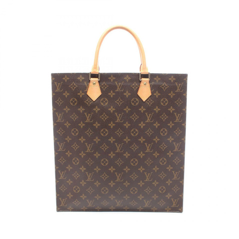 路易威登 Sac Plat 手提包 M51140 Monogram 帆布皮革棕色二手 LV