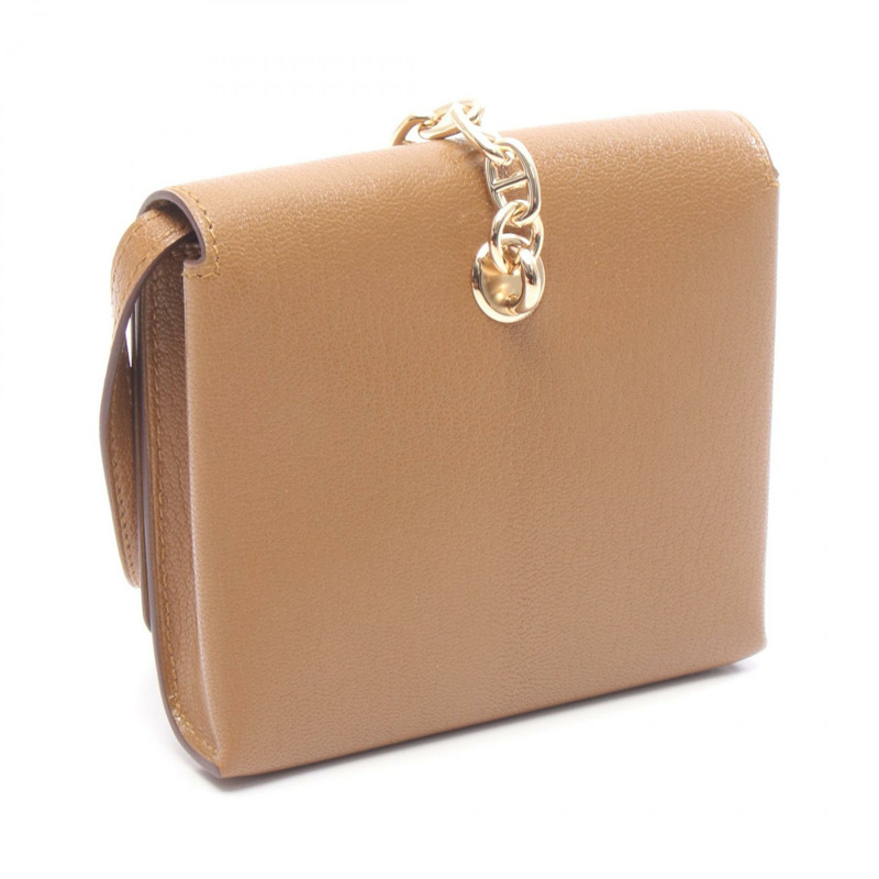 愛馬仕 Chaine d'Ancre To-Go 迷你肩背斜背包 K 包，棕色皮革，二手-1