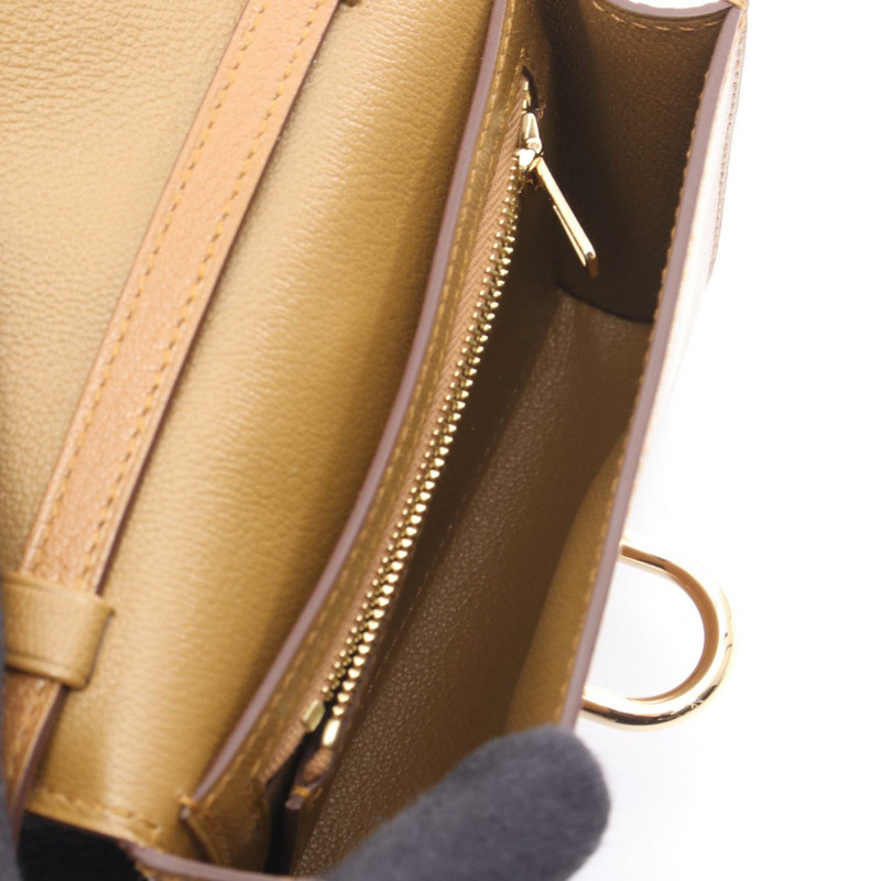 愛馬仕 Chaine d'Ancre To-Go 迷你肩背斜背包 K 包，棕色皮革，二手-2