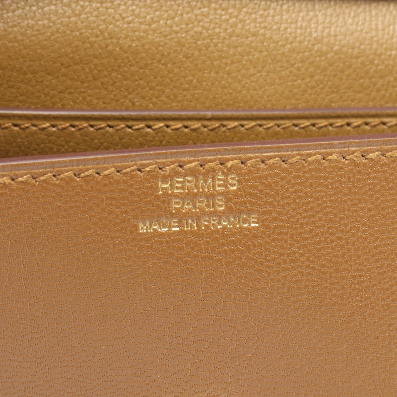 愛馬仕 Chaine d'Ancre To-Go 迷你肩背斜背包 K 包，棕色皮革，二手-3