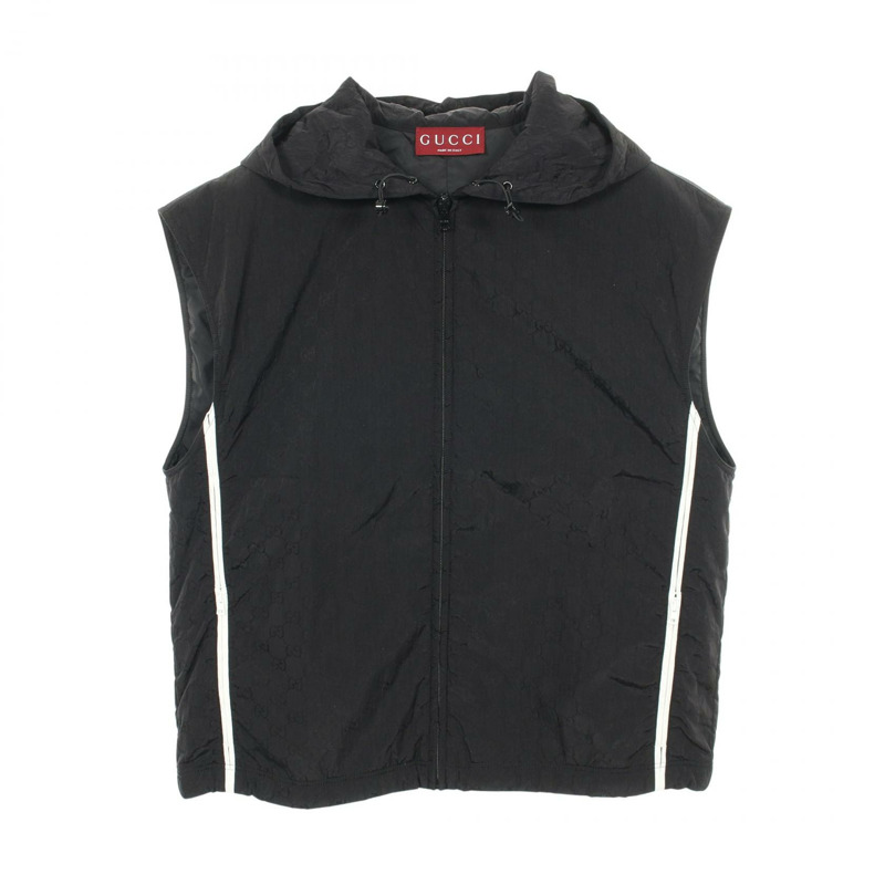 GUCCI GG 尼龍無袖背心,黑色,二手女款,M碼-0