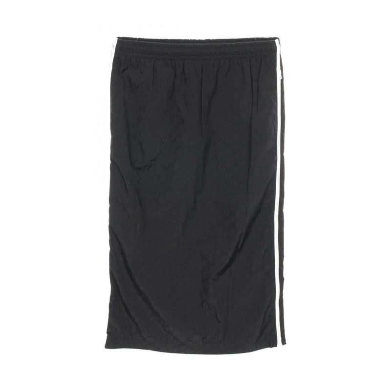 GUCCI GG 尼龍半身裙 黑色 二手 女款 S 碼-0