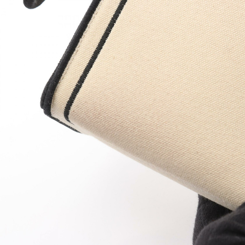 FENDI 肩背斜背包 8BH380 帆布 米色 黑色 Logo 二手 女士-4