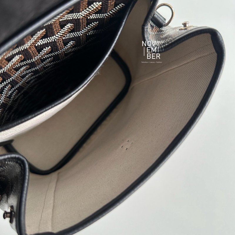 閒置新有購證🙌🏻 Goyard 戈雅 Alpin mini 黑色雙肩包-7