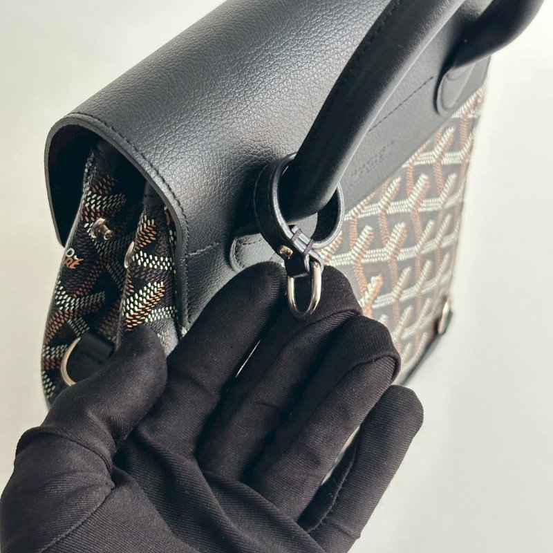 閒置新有購證🙌🏻 Goyard 戈雅 Alpin mini 黑色雙肩包-12