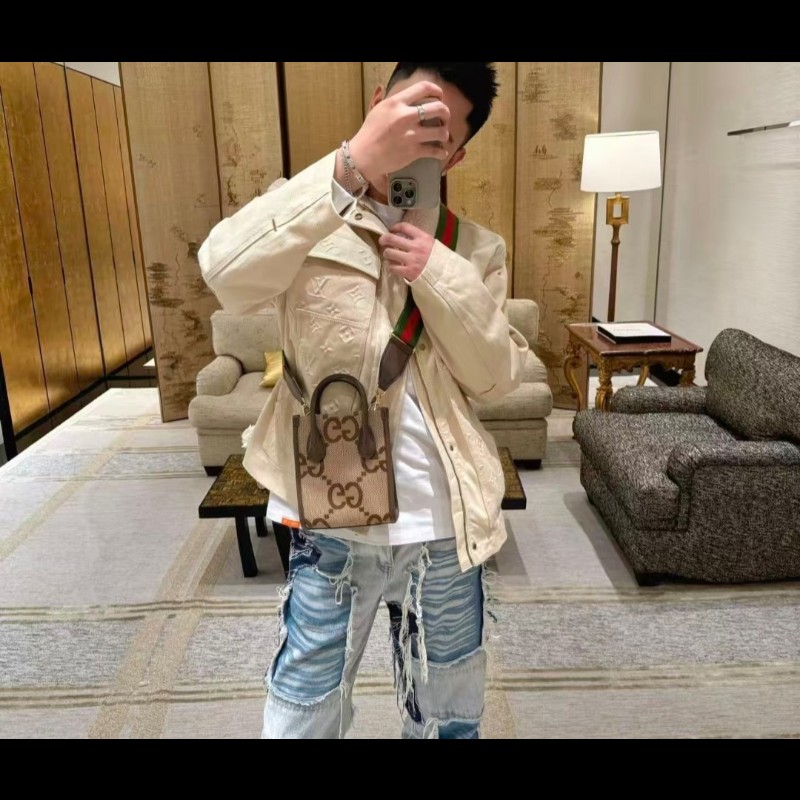 Gucci 古馳 帥哥專屬 大G logo 斜背包 肩背包 手提包 琴譜包-0