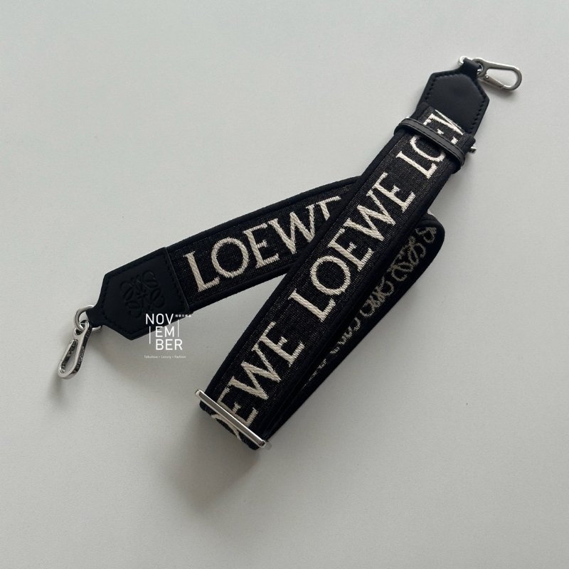 閒置新✨ LOEWE 緹花織和小牛皮Anagram 肩背帶-0
