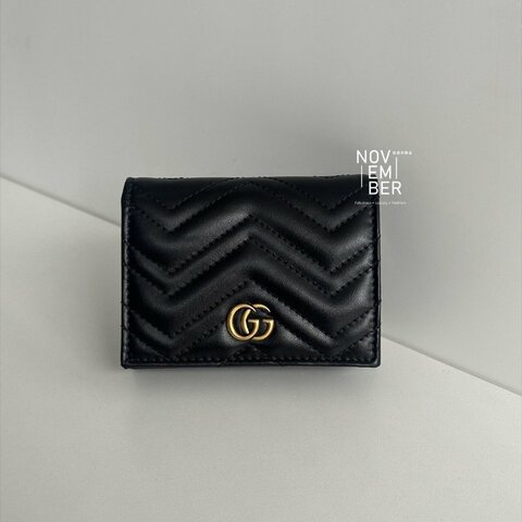 閒置新✨ Gucci 古馳 GG Marmont 短夾 黑色