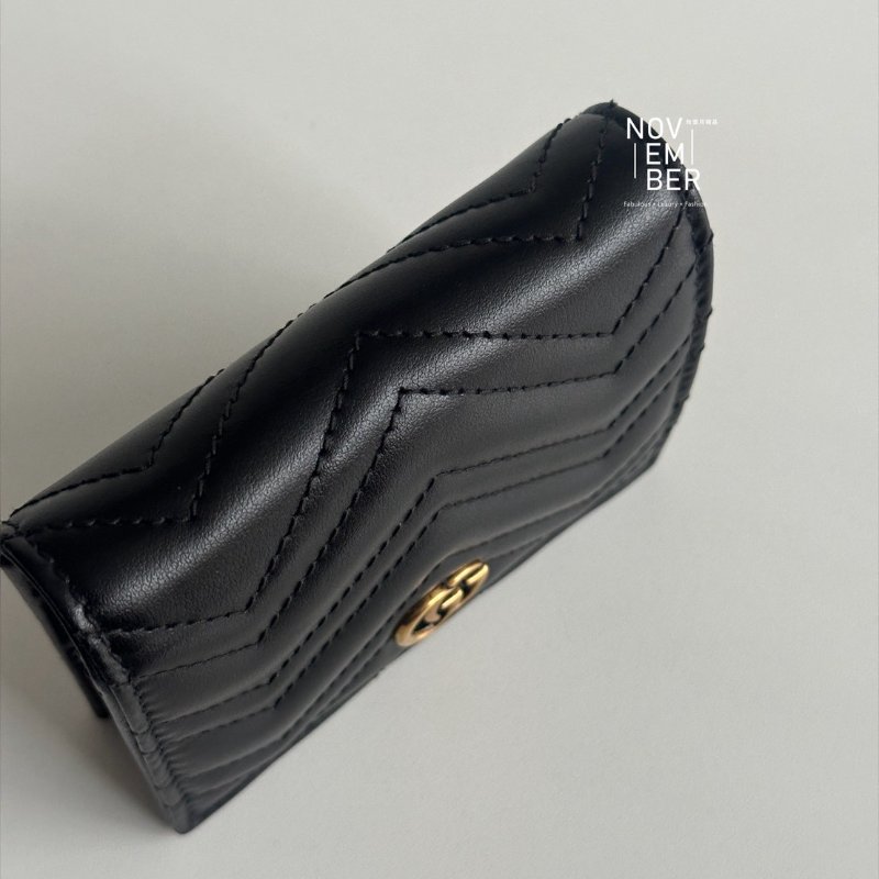 閒置新✨ Gucci 古馳 GG Marmont 短夾 黑色-2