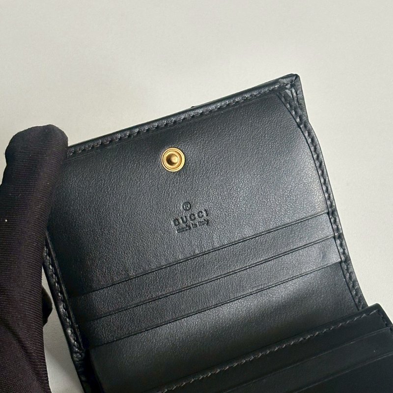 閒置新✨ Gucci 古馳 GG Marmont 短夾 黑色-9