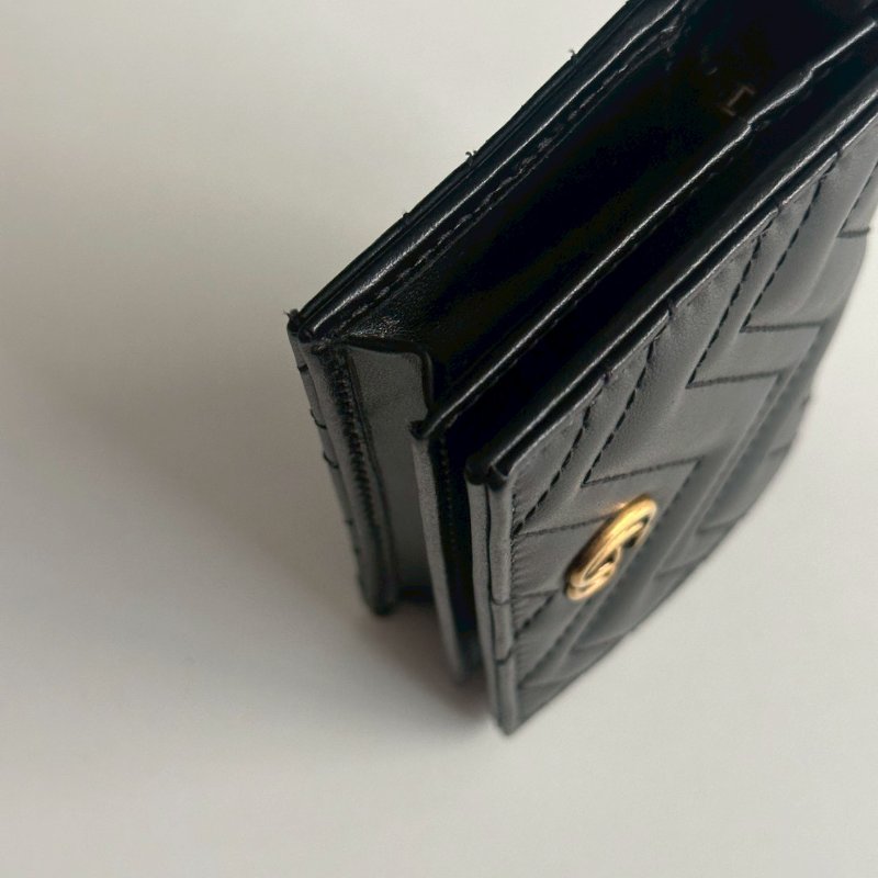 閒置新✨ Gucci 古馳 GG Marmont 短夾 黑色-14