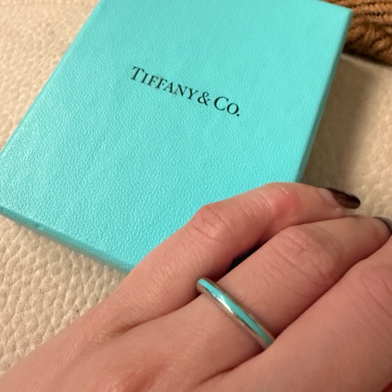 Tiffany&Co. 經典銀藍色戒指-0