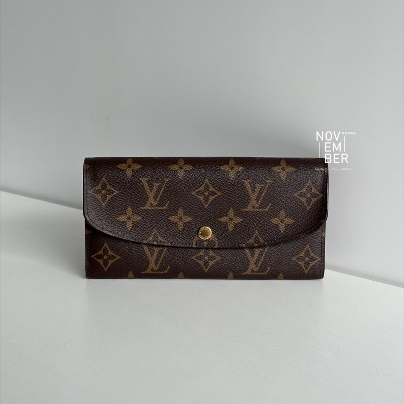 98新✨ Louis Vuitton LV 路易威登 Emilie 錢包 (桃紅內裡)-0
