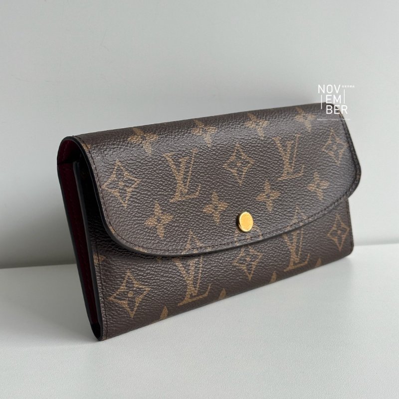 98新✨ Louis Vuitton LV 路易威登 Emilie 錢包 (桃紅內裡)-1