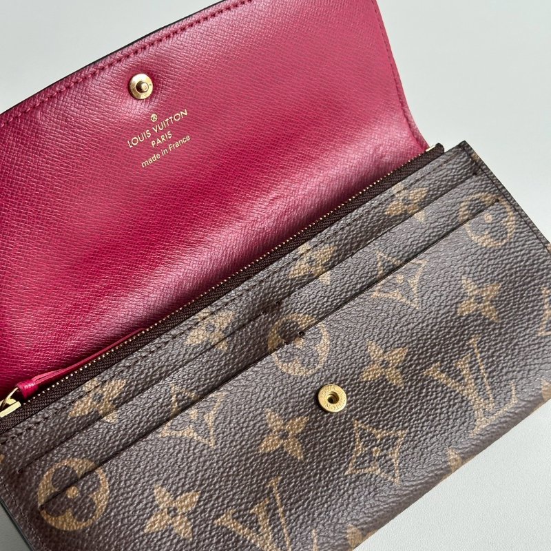 98新✨ Louis Vuitton LV 路易威登 Emilie 錢包 (桃紅內裡)-8
