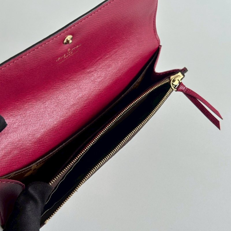 98新✨ Louis Vuitton LV 路易威登 Emilie 錢包 (桃紅內裡)-9