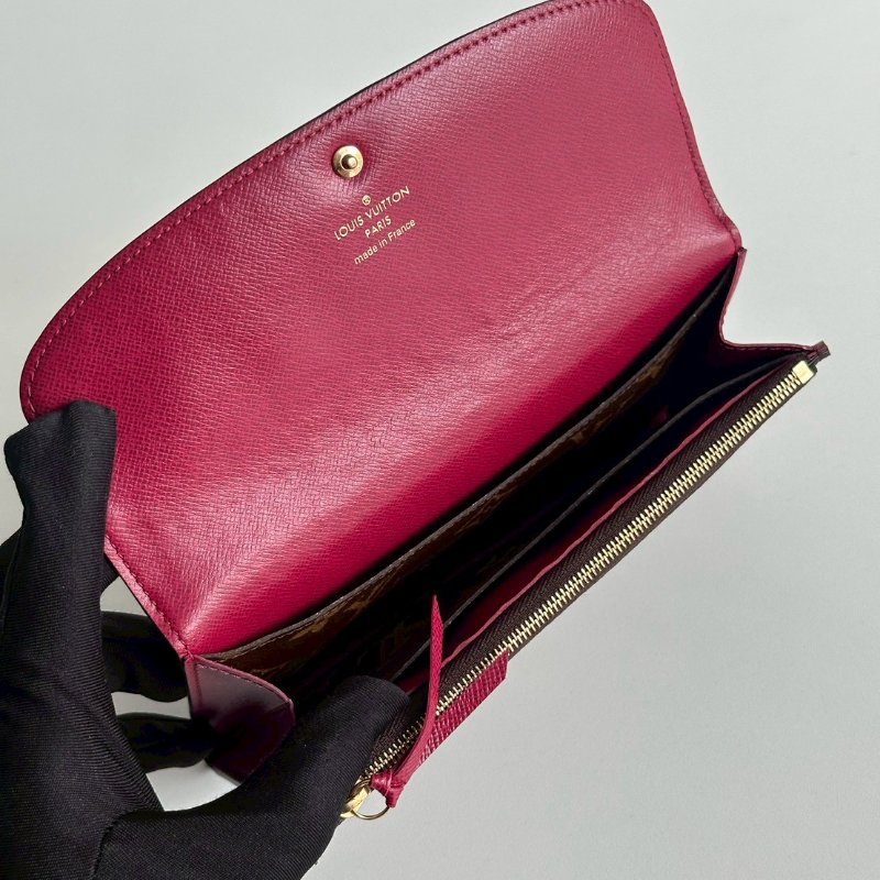 98新✨ Louis Vuitton LV 路易威登 Emilie 錢包 (桃紅內裡)-10