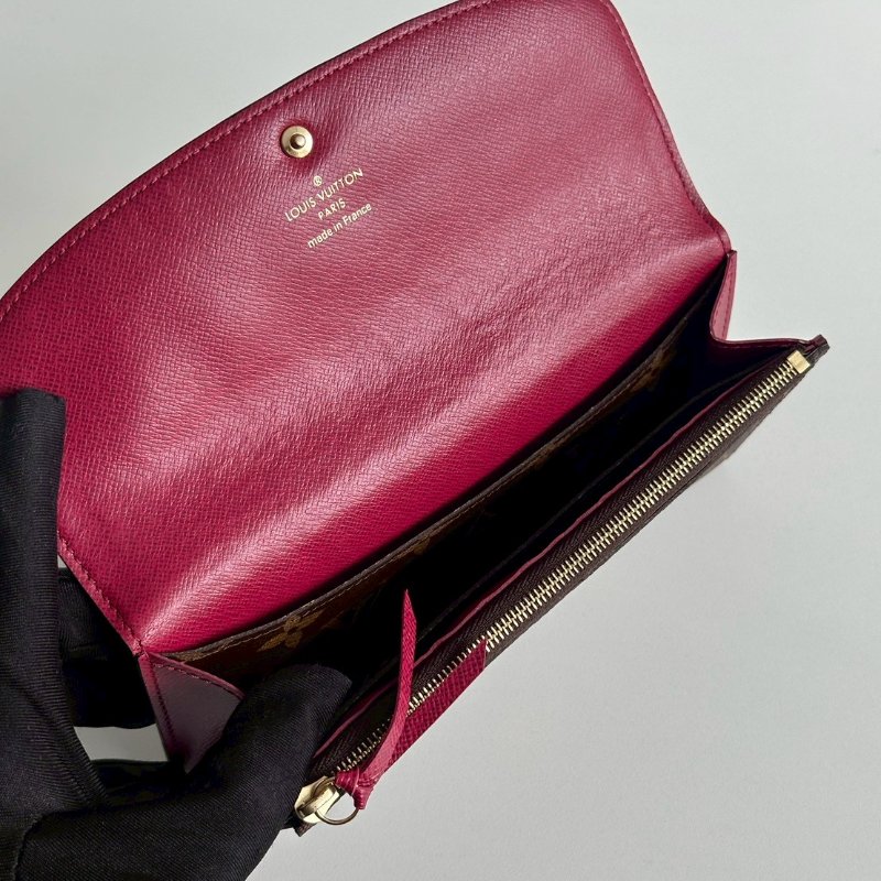 98新✨ Louis Vuitton LV 路易威登 Emilie 錢包 (桃紅內裡)-11