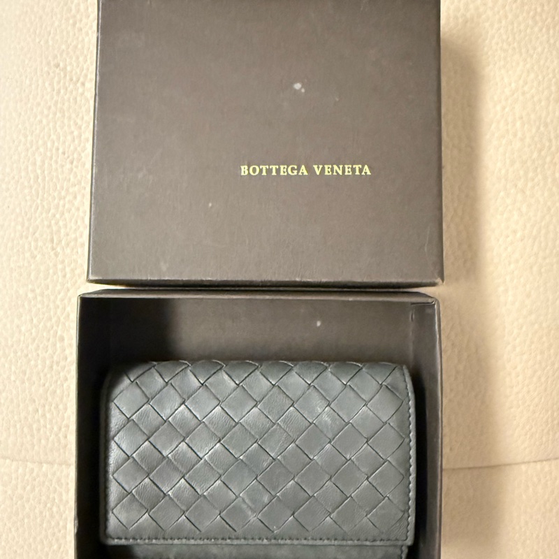 Bottega Veneta 深灰色編織卡夾-0