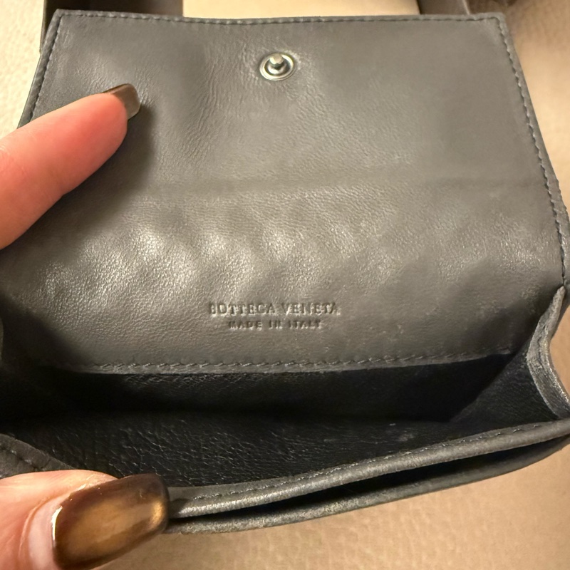 Bottega Veneta 深灰色編織卡夾-1