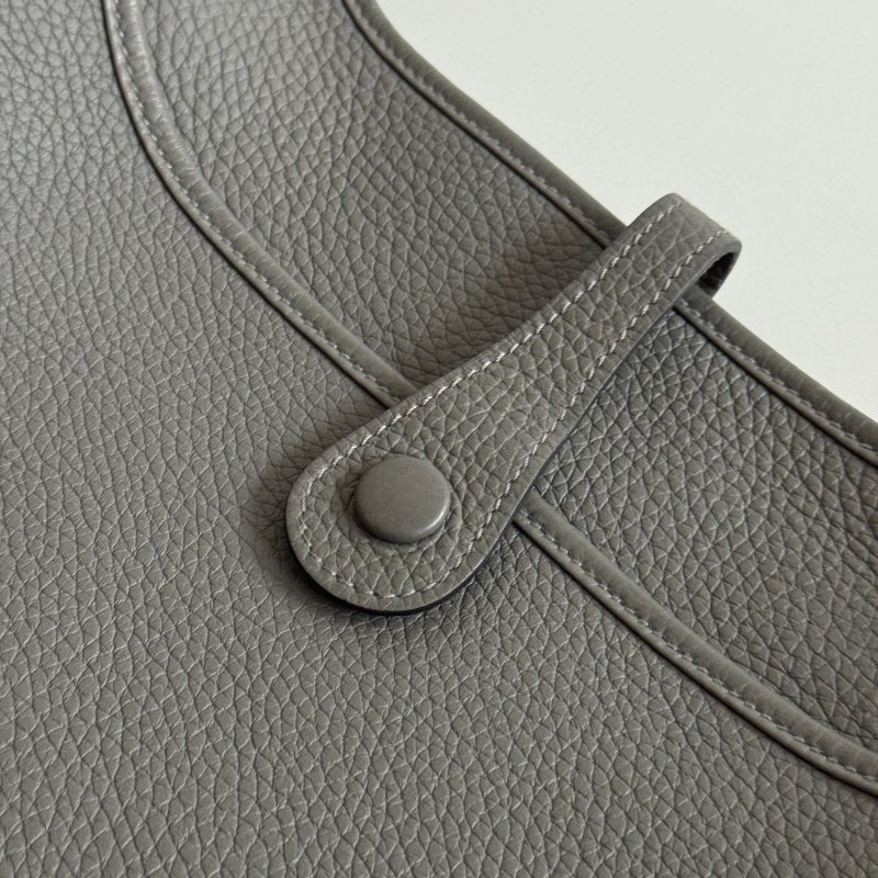 99新🆕 Hermès 愛馬仕 Evelyne 29 積雨雲灰金釦-8
